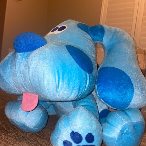 Vintage TYCO Blues Clues Plush “Blue” Pose-A-BlueGiant Plush 26”😱